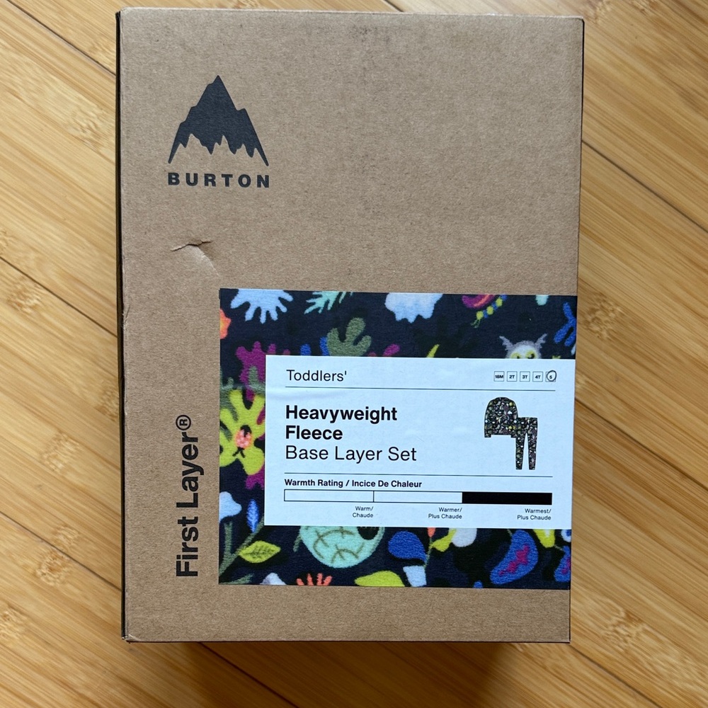 Burton Toddler's Heavyweight Fleece Base Layer Set, Moonlit Grove size 5, NWT